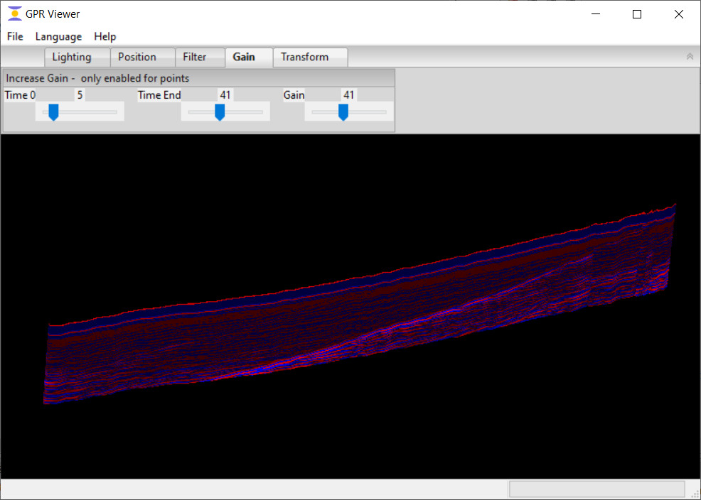 GPR Viewer Gain Tab